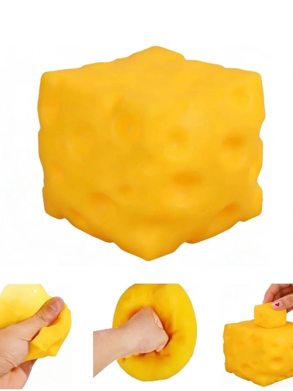 Squishy Toy lot Of 4  Butter Cheese Strawberry Peanut Slow Rise Fidget Toys